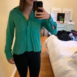 Cloth & Stone Tencel Split Back Button Up